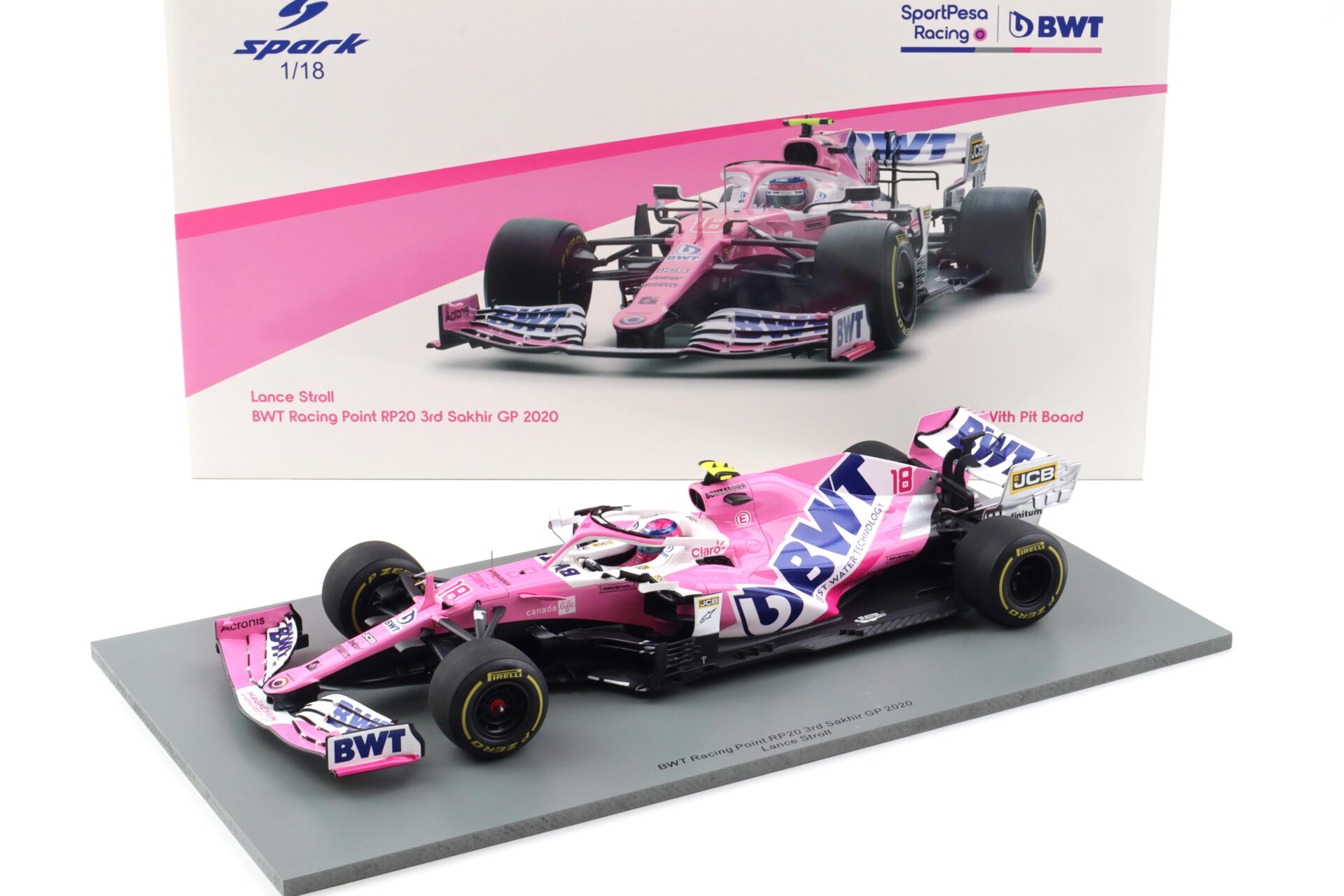 1:18 Spark F1 BWT Racing Point RP20 #18 3rd Sakhir GP 2020 Lance Stroll