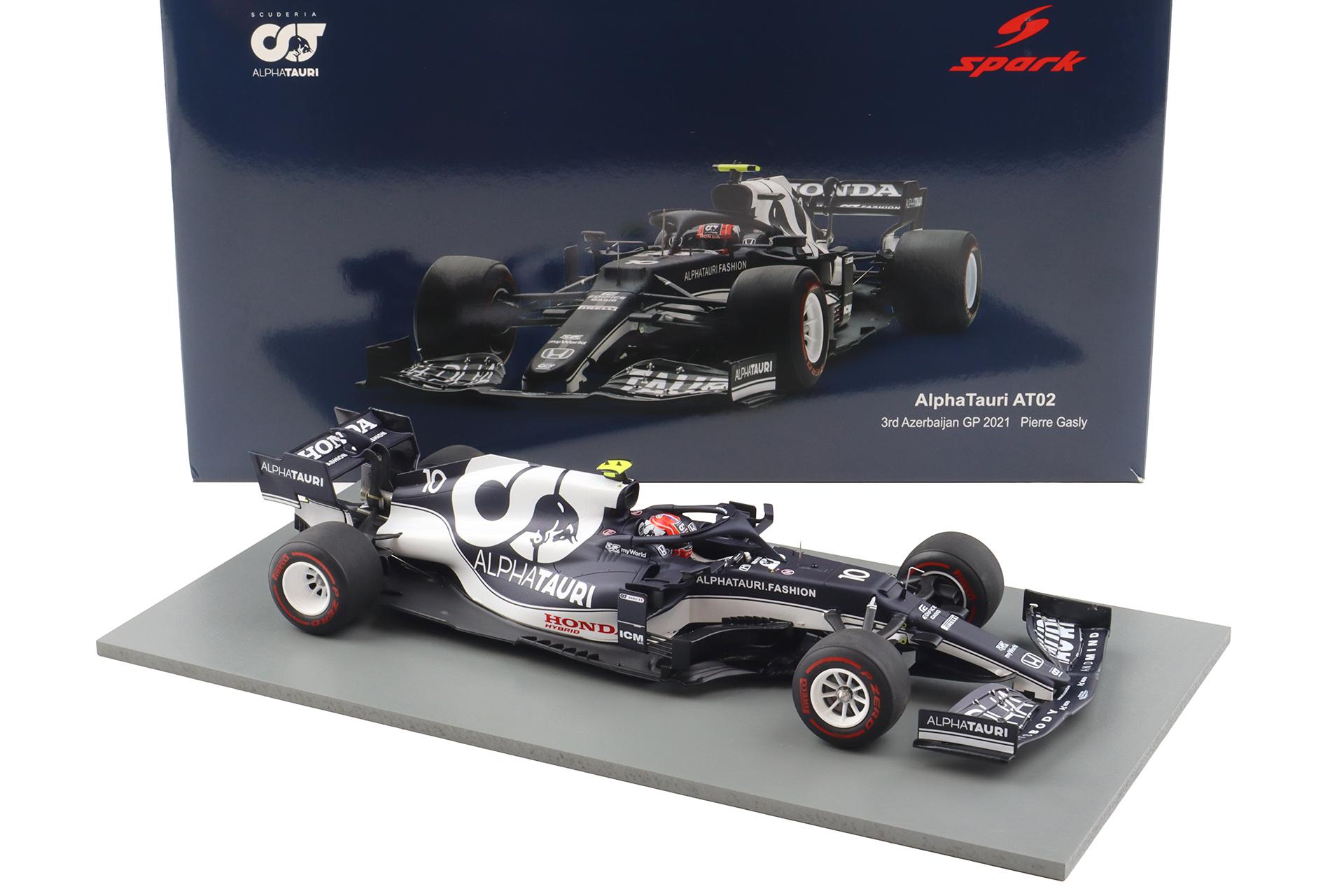 1:18 Spark F1 AlphaTauri AT02 #10 Pierre Gasly 3rd Azerbaijan GP 2021