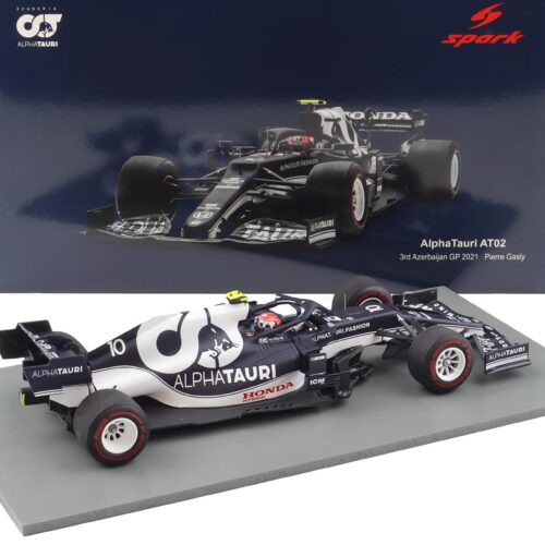 1:18 Spark F1 AlphaTauri AT02 #10 Pierre Gasly 3rd Azerbaijan GP 2021