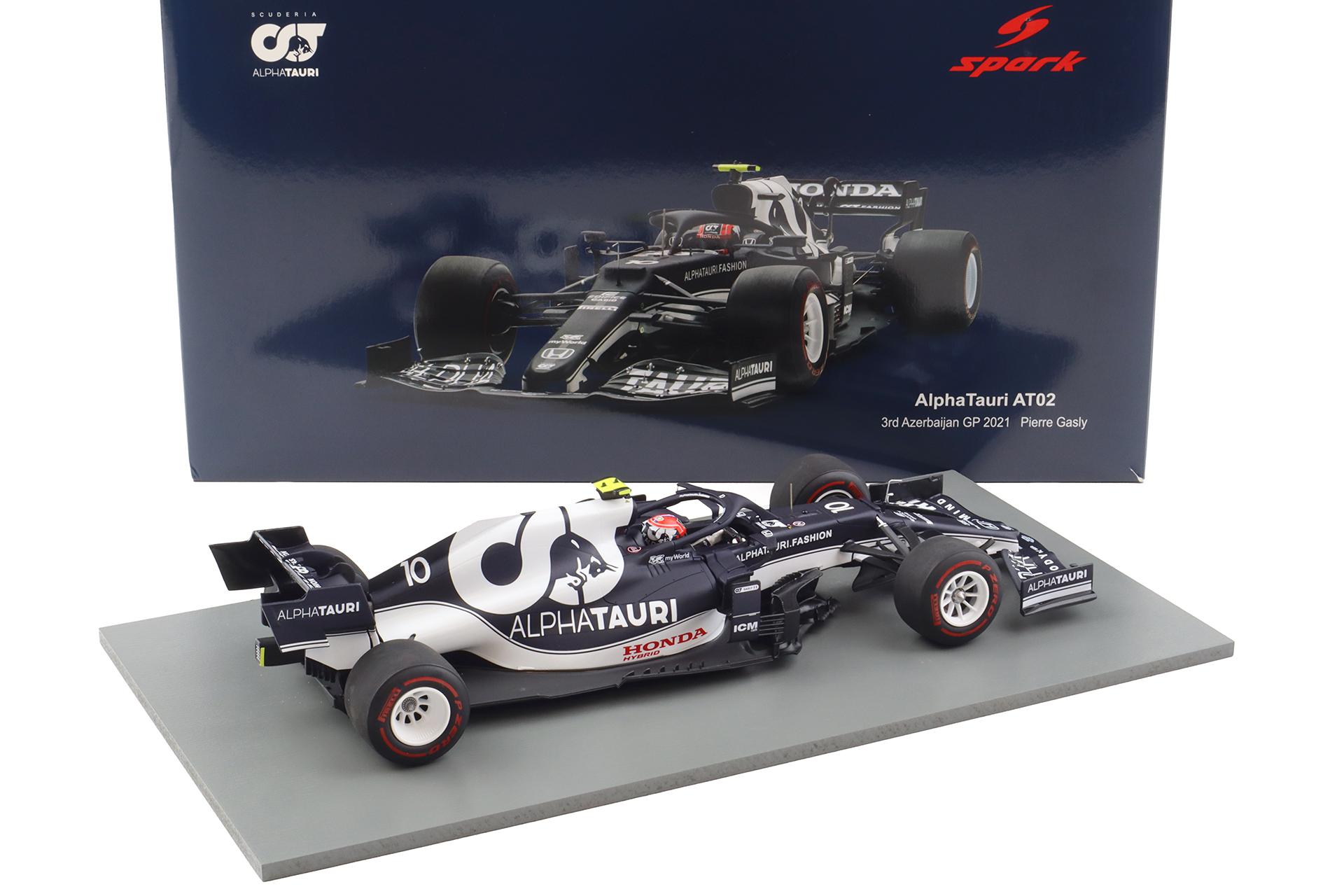 1:18 Spark F1 AlphaTauri AT02 #10 Pierre Gasly 3rd Azerbaijan GP 2021