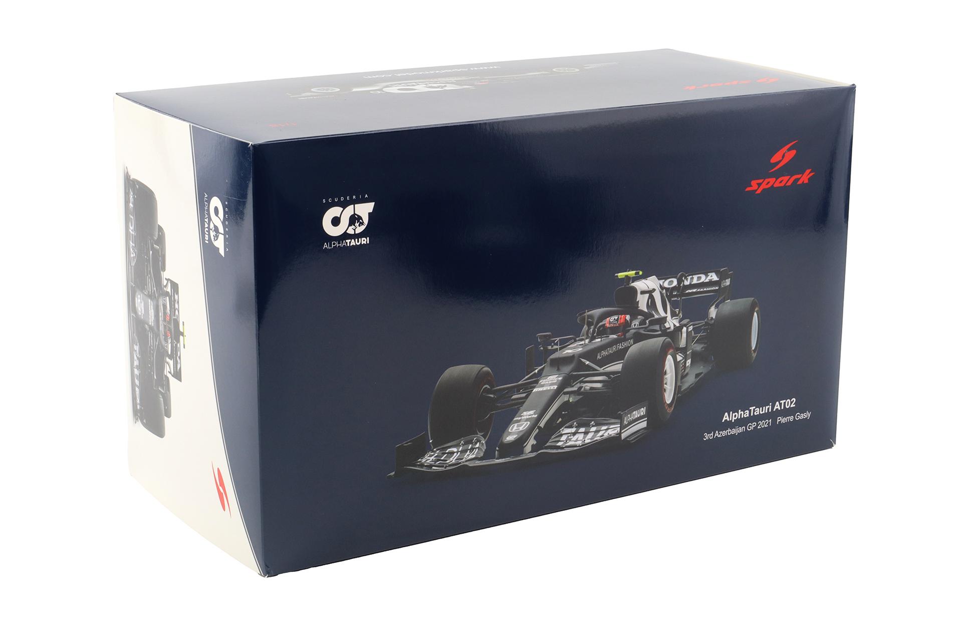 1:18 Spark F1 AlphaTauri AT02 #10 Pierre Gasly 3rd Azerbaijan GP 2021