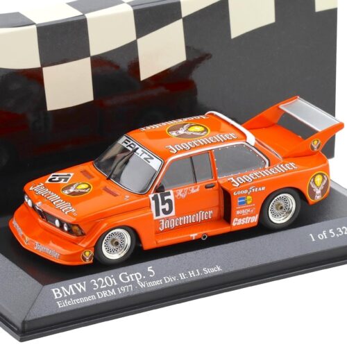 1:43 Minichamps BMW 320i E21 Grupp 5 H.J. Stuck #15 Winner Eifelrennen DRM 1977