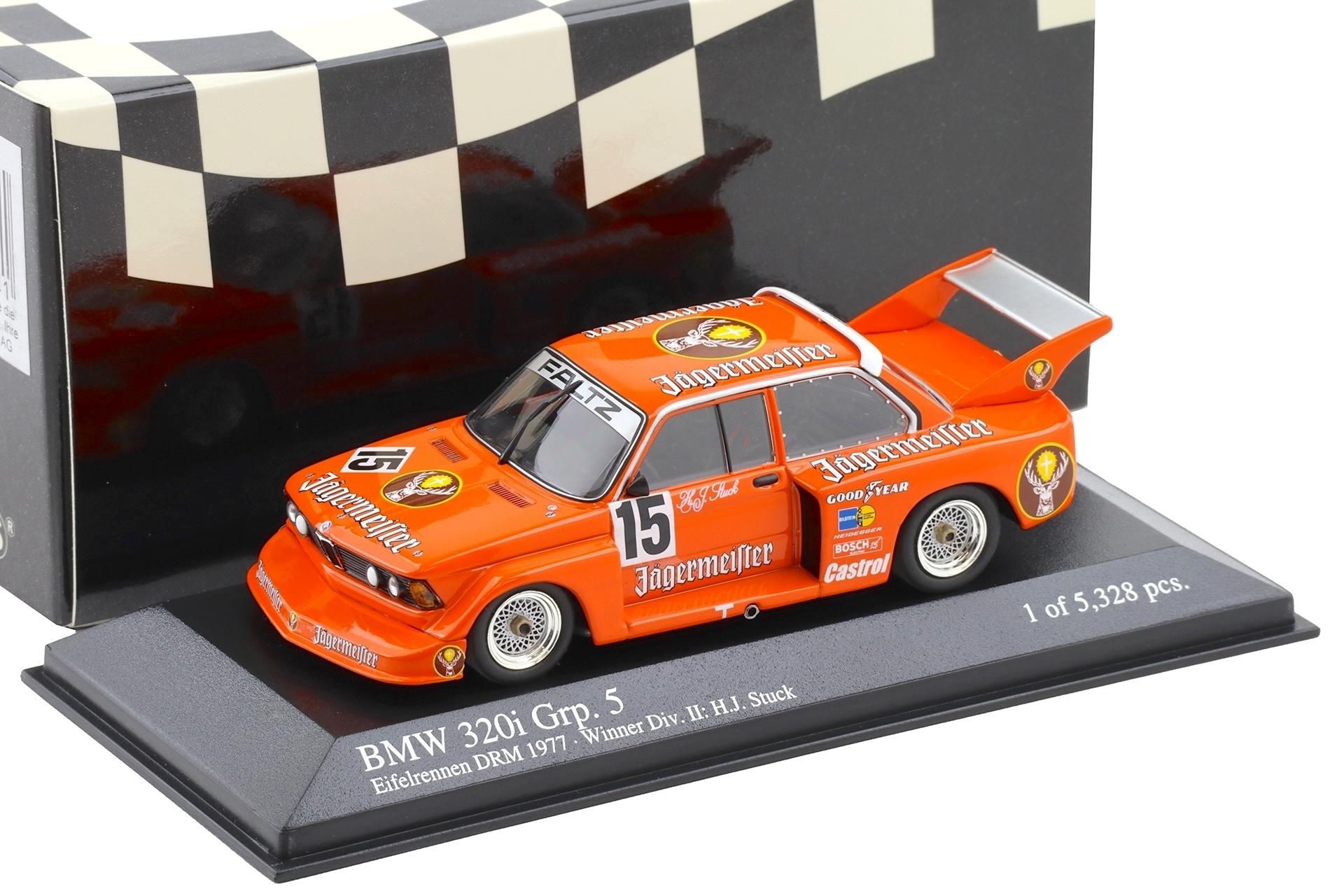 1:43 Minichamps BMW 320i E21 Grupp 5 H.J. Stuck #15 Winner Eifelrennen DRM 1977