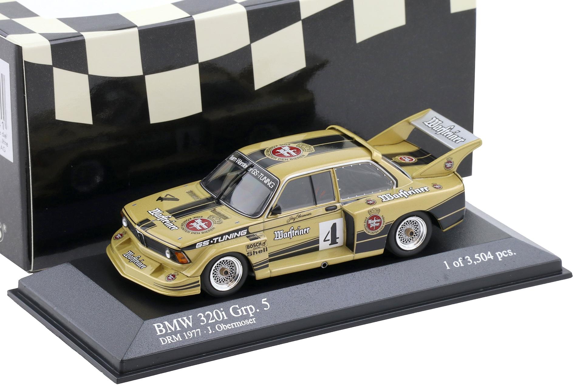 1:43 Minichamps BMW 320i E21 Gruppe 5 J.Obermoser #4 DRM 1977 Warsteiner