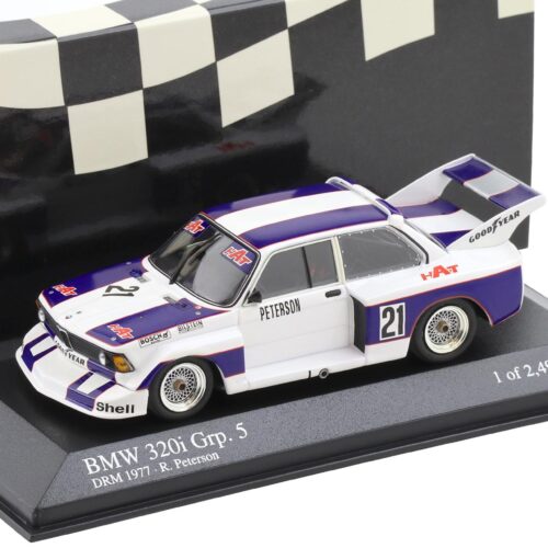 1:43 Minichamps BMW 320i E21 Gruppe 5 R. Peterson #21 DRM 1977 HAT
