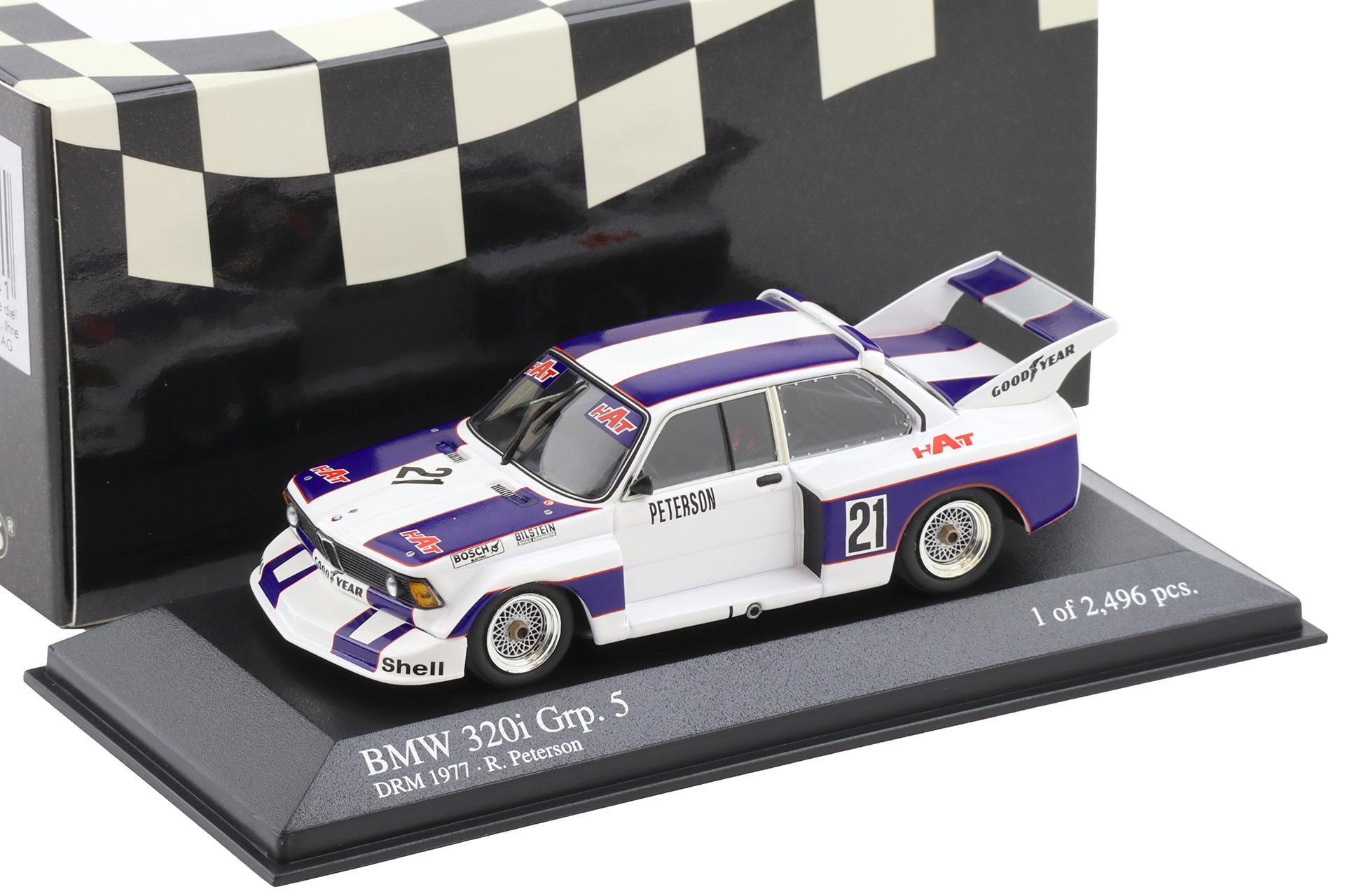 1:43 Minichamps BMW 320i E21 Gruppe 5 R. Peterson #21 DRM 1977 HAT