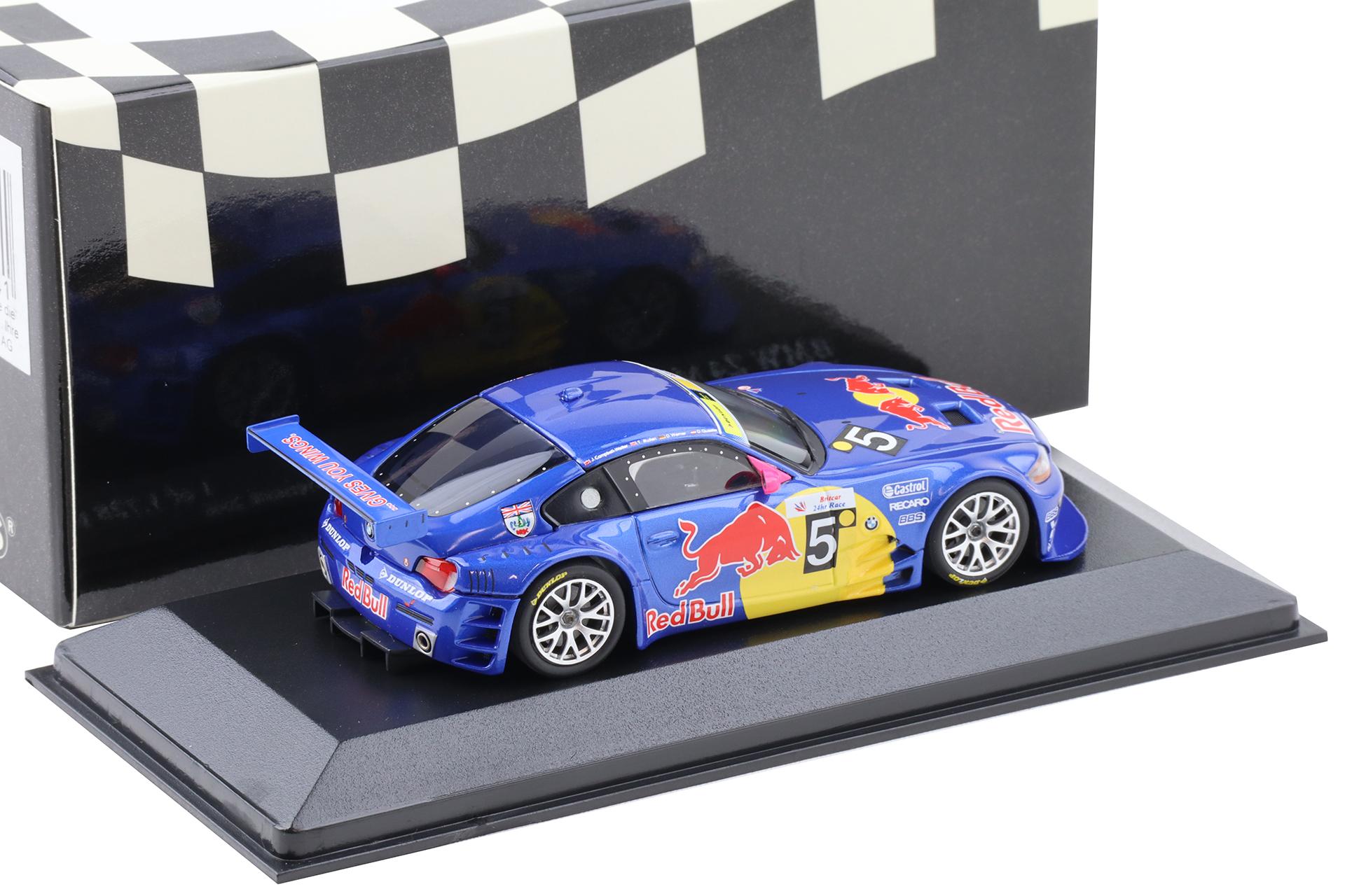 1:43 Minichamps BMW Z4 M Coupe Britcar 2006 Quester/Werner #5 Red Bull