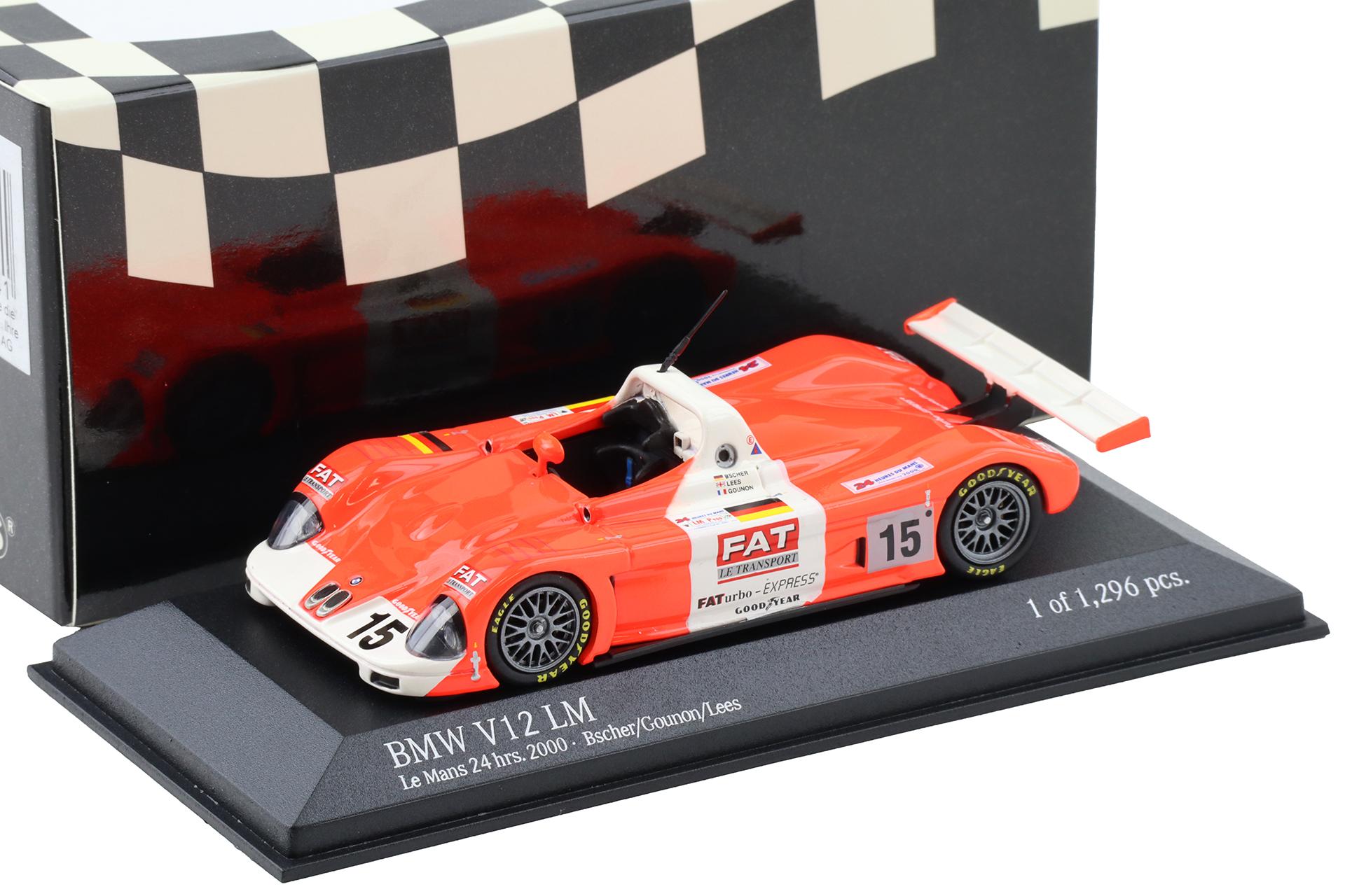 1:43 Minichamps BMW V12 LM Le Mans 24h 2000 Team Bscher #15 Gounon/ Less