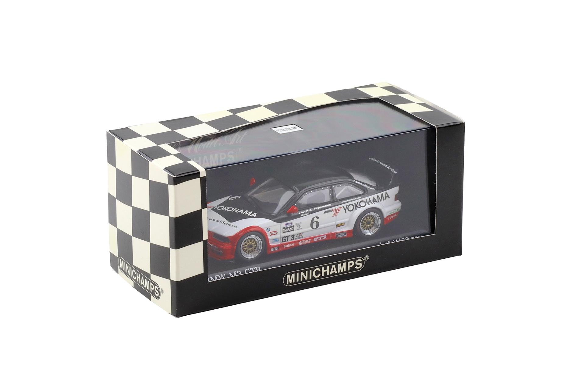 1:43 Minichamps BMW M3 GTR E36 Daytona 24h 1998 Quester #6 Yokohama