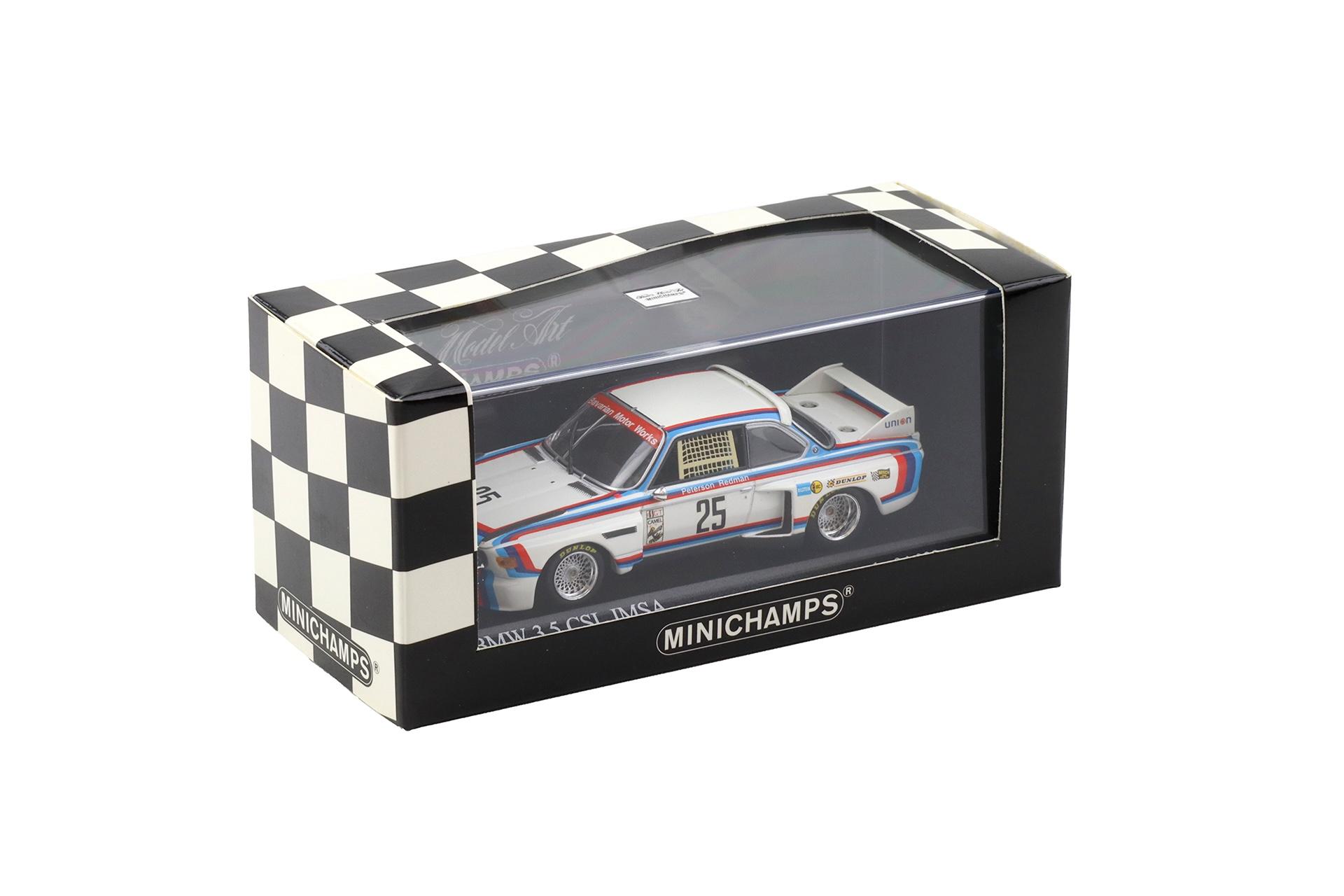 1:43 Minichamps BMW 3.5 CSL IMSA Sebring 12h 1975 Redman/ Moffat/Stuck #25