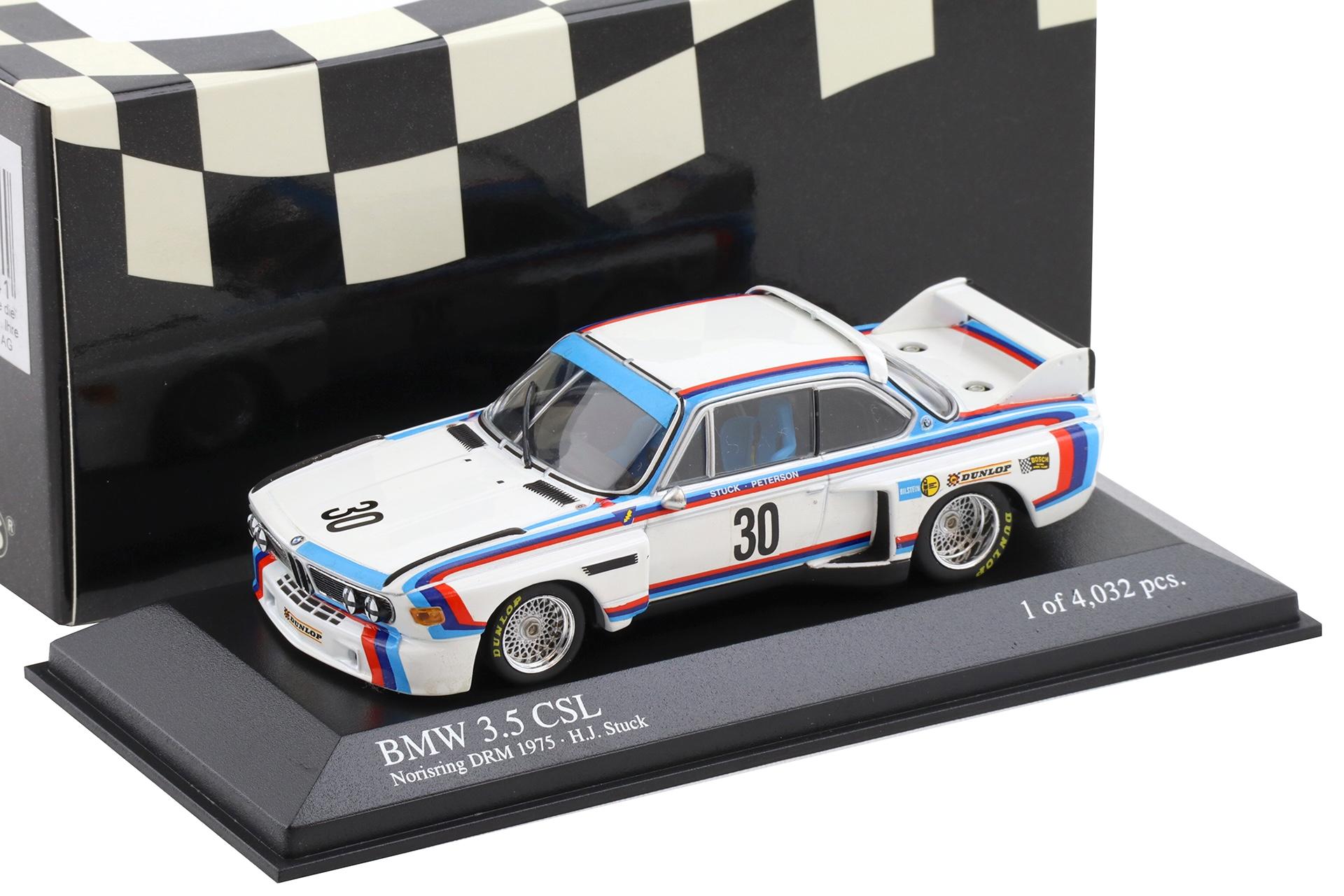 1:43 Minichamps BMW 3.5 CSL Norisring DRM 1975 H.J.Stuck #30