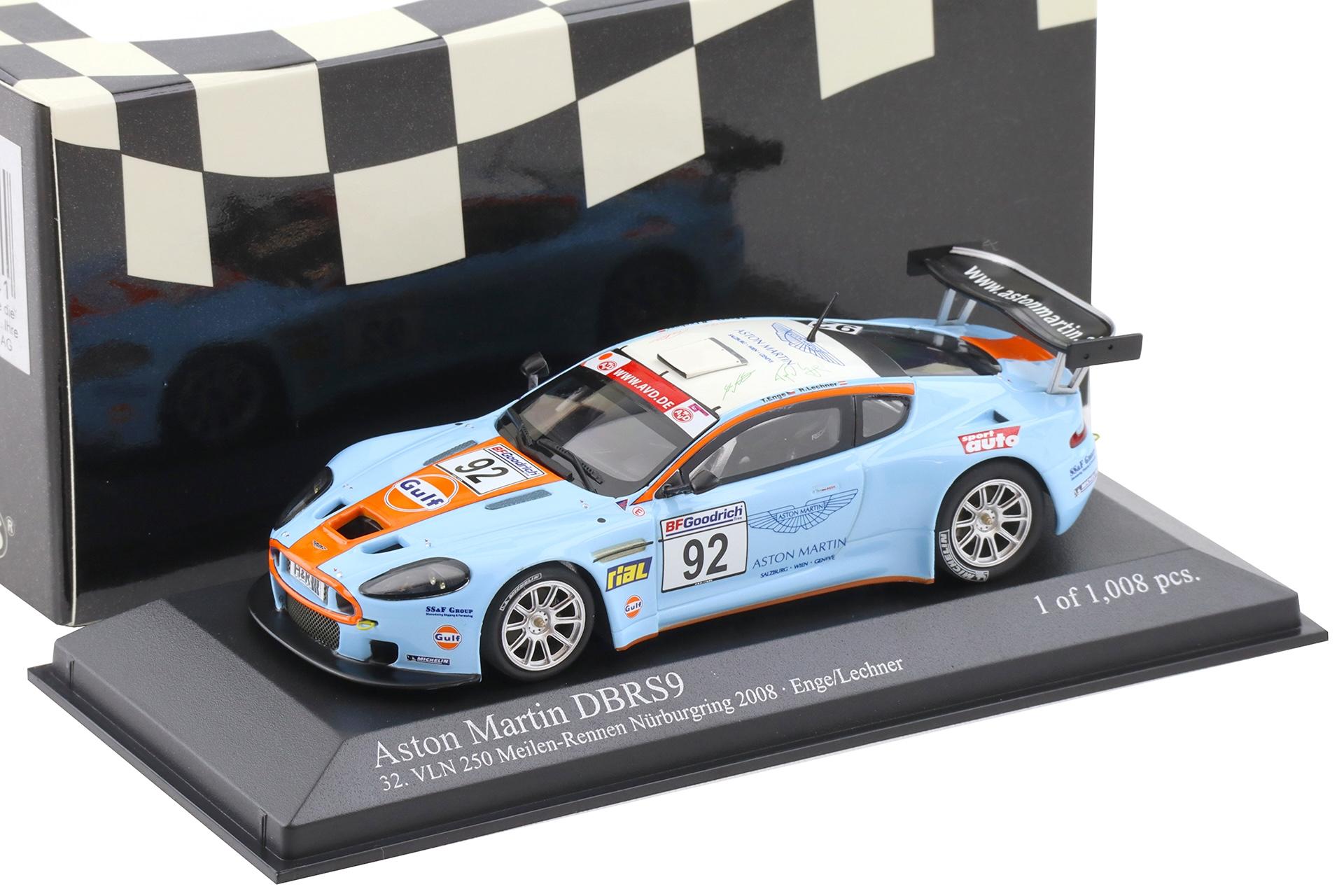 1:43 Minichamps Aston Martin DBRS9 Enge/ Lechner 250 Meilen Nürburgring 2008 #92