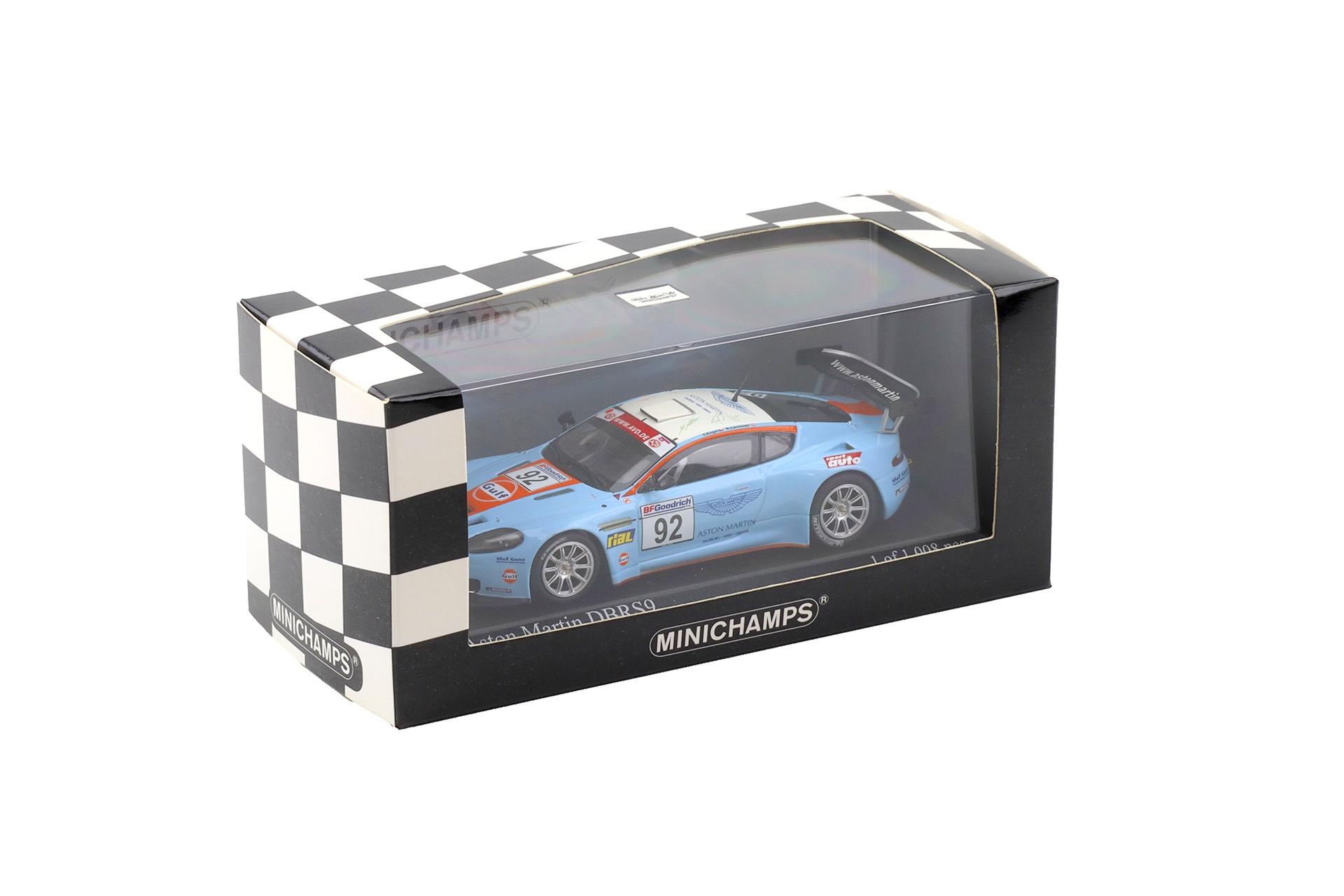 1:43 Minichamps Aston Martin DBRS9 Enge/ Lechner 250 Meilen Nürburgring 2008 #92