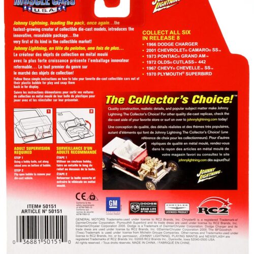 1:64 Johnny Lightning 1972 Olds Cutlass blue metallic Muscle Cars U.S.A.