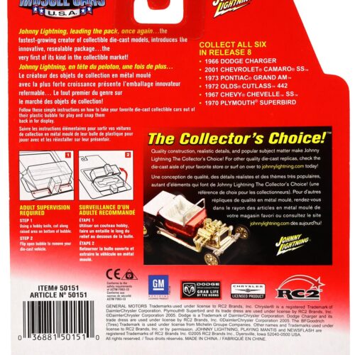 1:64 Johnny Lightning 1967 Chevy Chevelle SS gold/ black metallic Muscle Cars U.S.A.