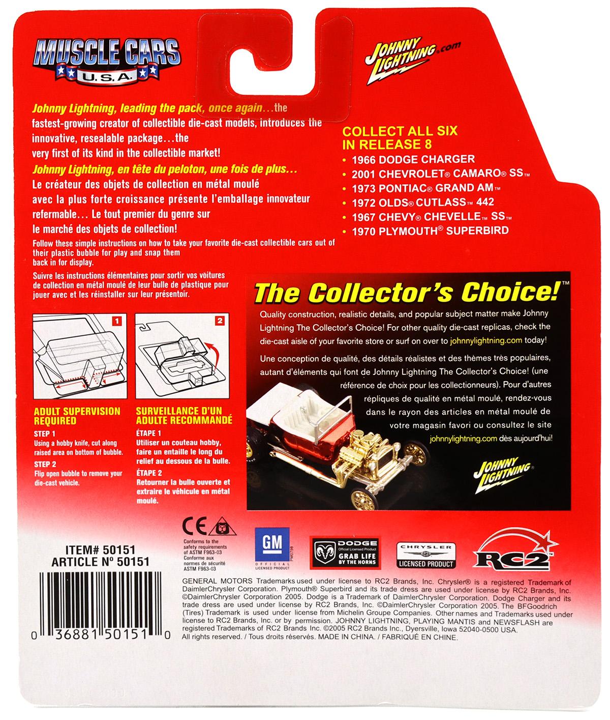 1:64 Johnny Lightning 1967 Chevy Chevelle SS gold/ black metallic Muscle Cars U.S.A.