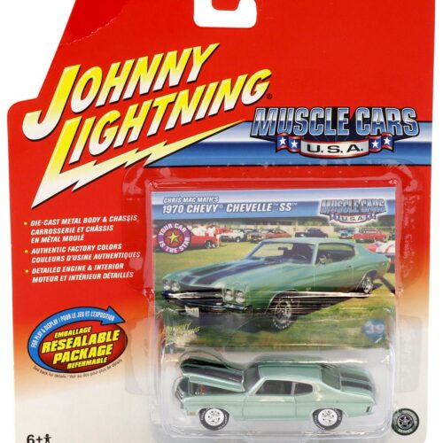 1:64 Johnny Lightning 1970 Chevy Chevelle SS light green metallic Muscle Cars U.S.A.