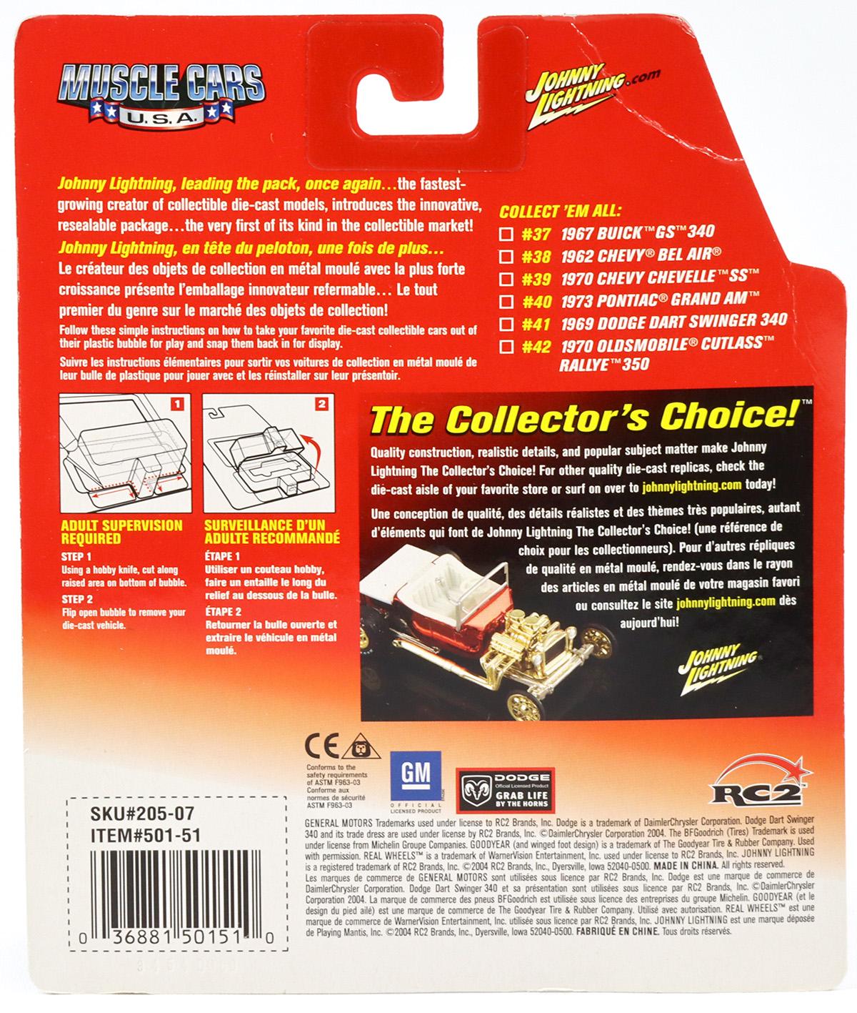 1:64 Johnny Lightning 1970 Chevy Chevelle SS light green metallic Muscle Cars U.S.A.