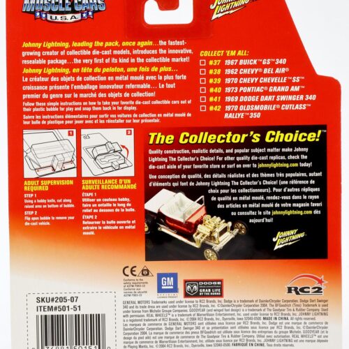 1:64 Johnny Lightning 1967 Buick GS 340 silver/ red metallic Muscle Cars U.S.A.