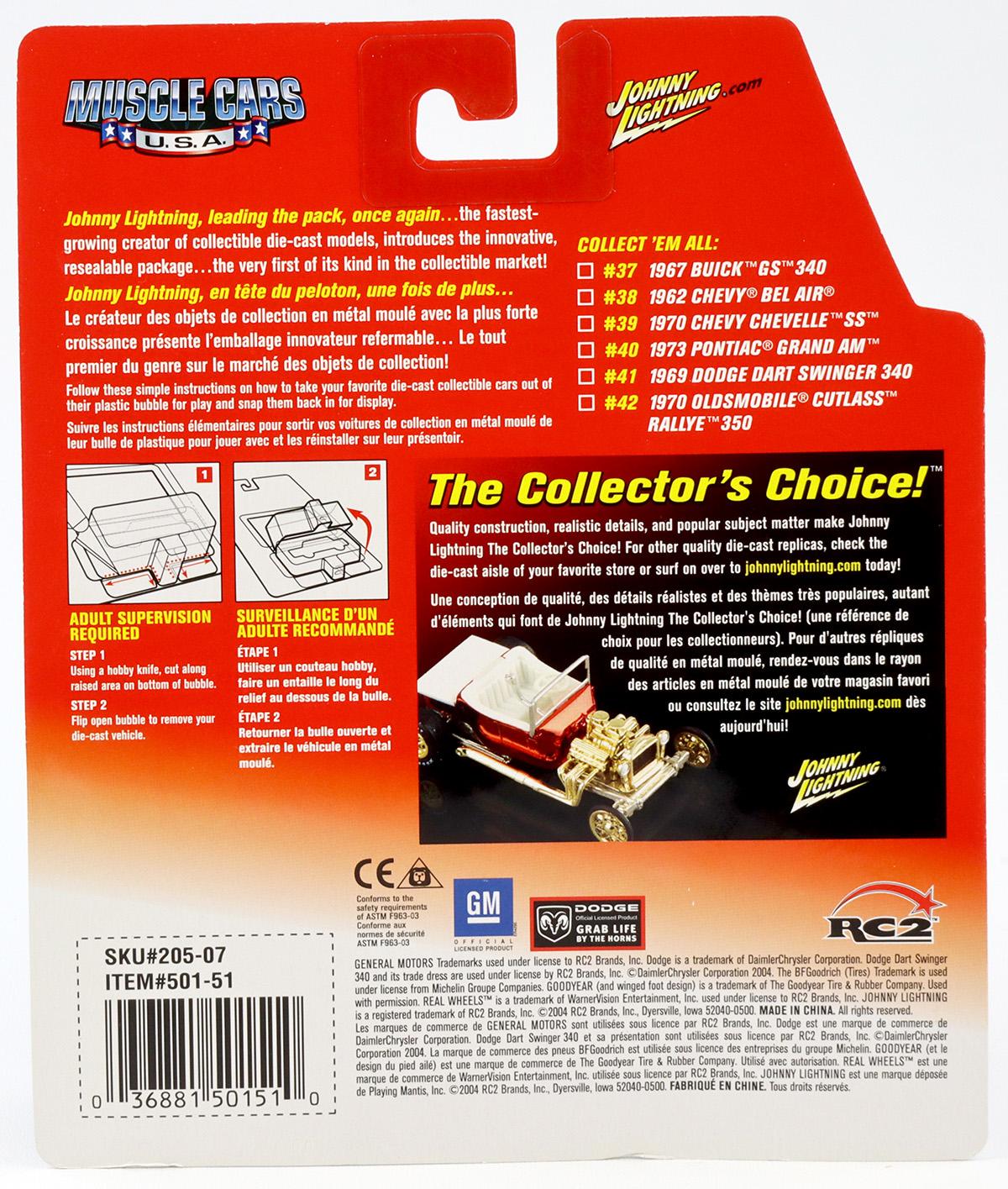 1:64 Johnny Lightning 1967 Buick GS 340 silver/ red metallic Muscle Cars U.S.A.