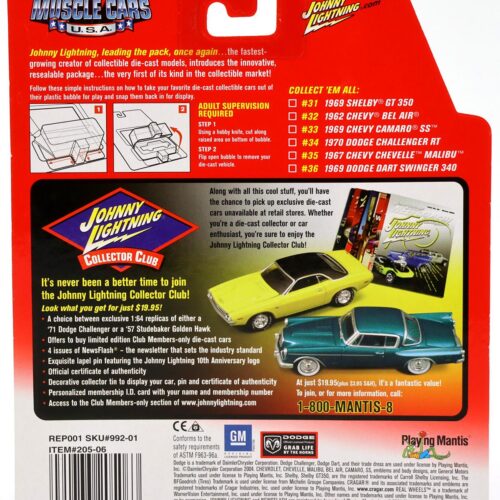 1:64 Johnny Lightning 1970 Dodge Challenger RT gold/ black metallic Muscle Cars U.S.A.