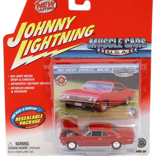 1:64 Johnny Lightning 1967 Chevy Chevelle red Malibu Muscle Cars U.S.A