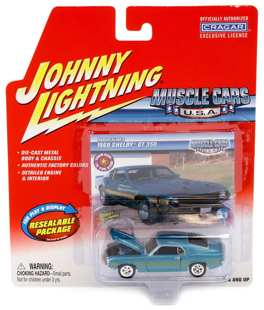 1:64 Johnny Lightning 1969 Shelby GT 350 turqoise metallic Muscle Cars U.S.A.