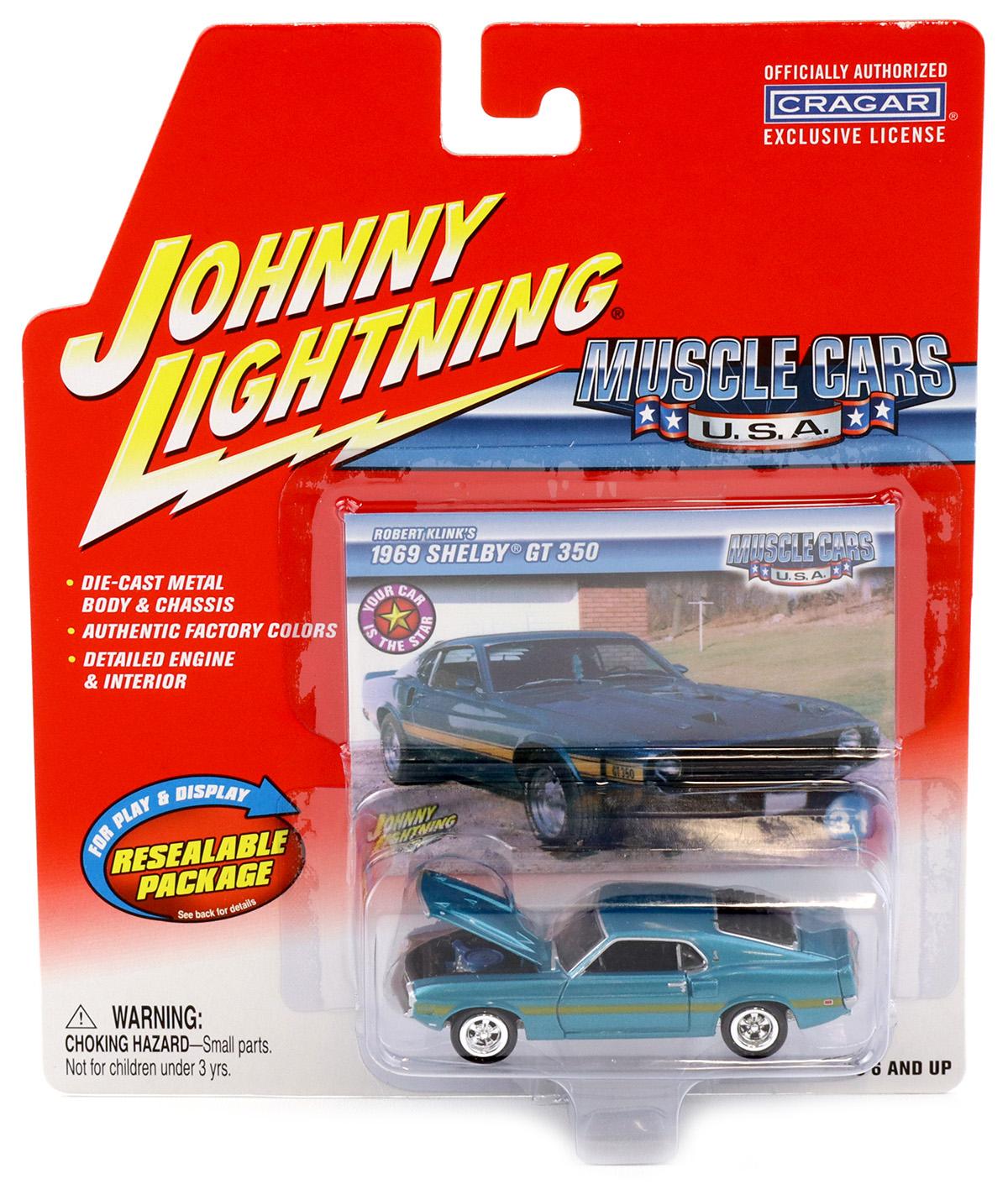 1:64 Johnny Lightning 1969 Shelby GT 350 turqoise metallic Muscle Cars U.S.A.
