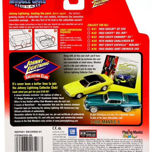 1:64 Johnny Lightning 1969 Shelby GT 350 turqoise metallic Muscle Cars U.S.A.