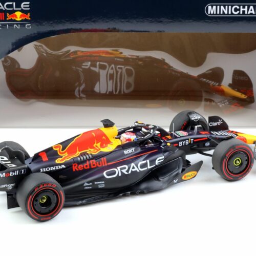 1:18 Minichamps F1 Oracle Red Bull Racing RB19 Verstappen Qatar GP 2023 World Champ