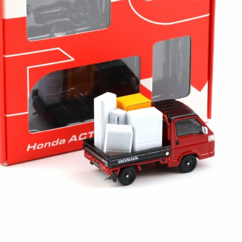 1:64 Motorhelix Honda ACTY Truck Town Spirit Style Flame red x black