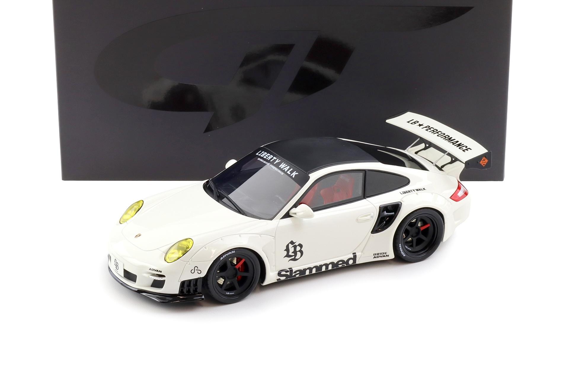 1:18 GT Spirit GT958 Porsche 911 997 Turbo LB-Works Liberty Walk white