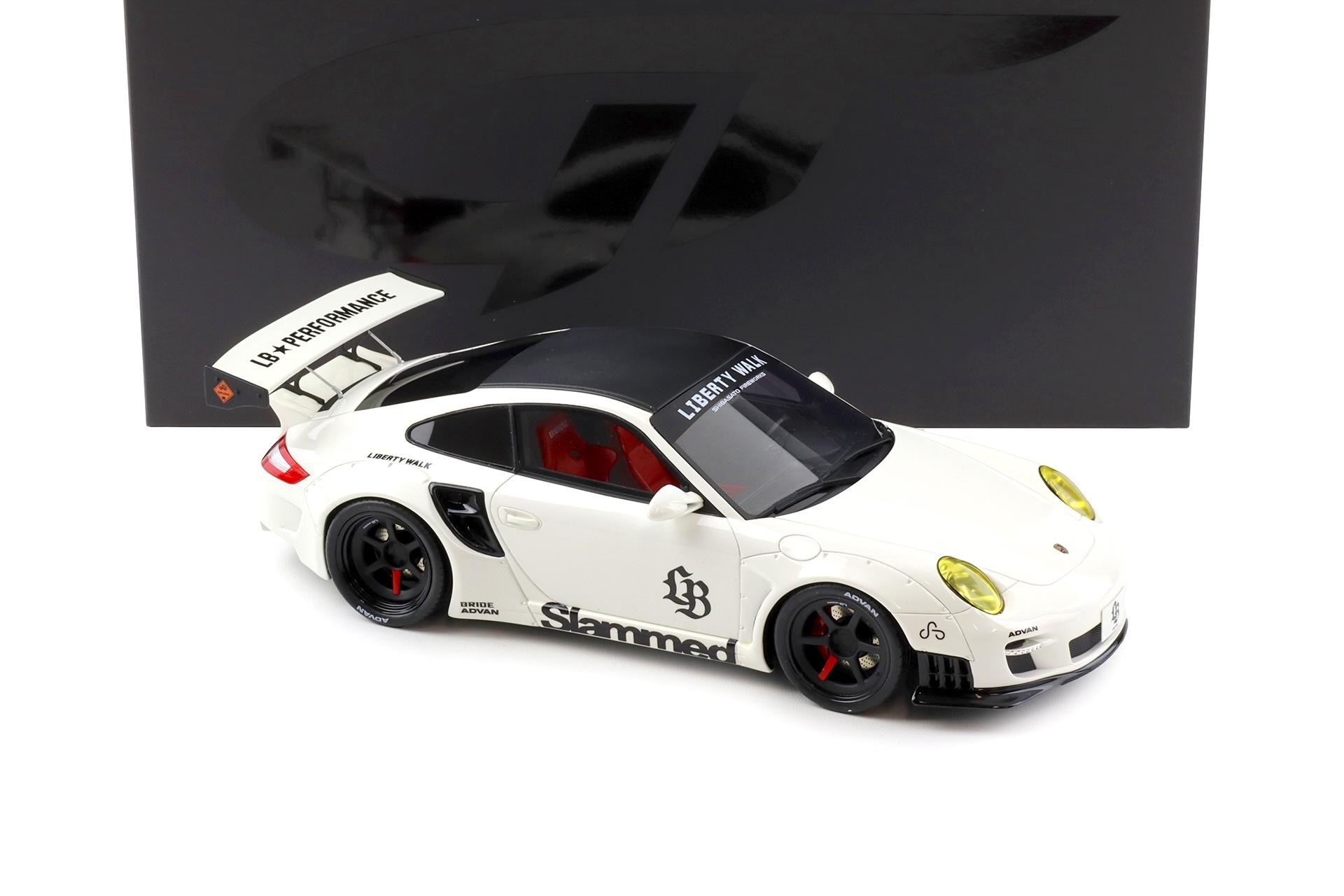1:18 GT Spirit GT958 Porsche 911 997 Turbo LB-Works Liberty Walk white