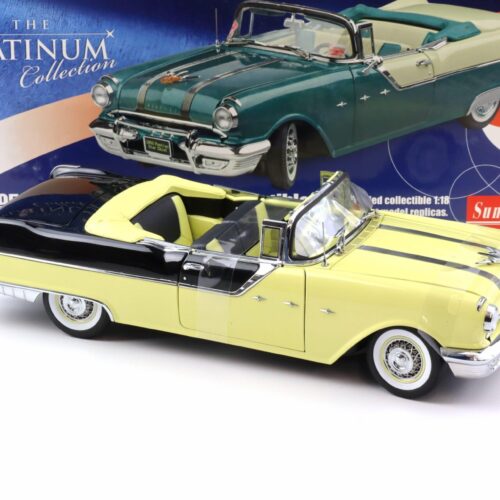 1:18 Sun Star 1955 Pontiac Star Chief Convertible raven black / avalon yellow