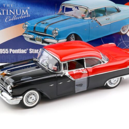 1:18 Sun Star 1955 Pontiac StarChief Hard Top Bolero red/ Raven black
