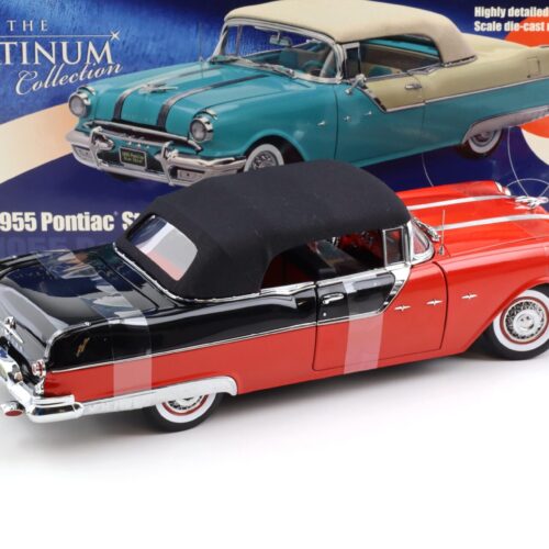 1:18 Sun Star 1955 Pontiac StarChief Closed Convertible Bolero red/ Raven black