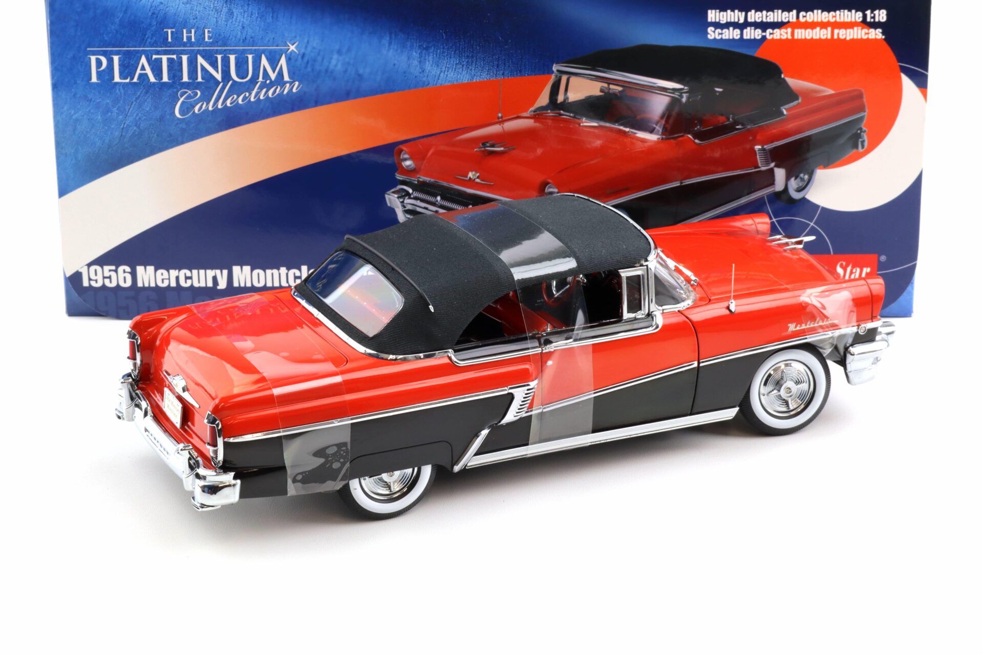 1:18 Sun Star 1956 Mercury Montclair Closed Convertible Carousel red/ Tuxedo black