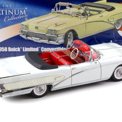 1:18 Sun Star 1958 Buick Limited Open Convertible glacier white