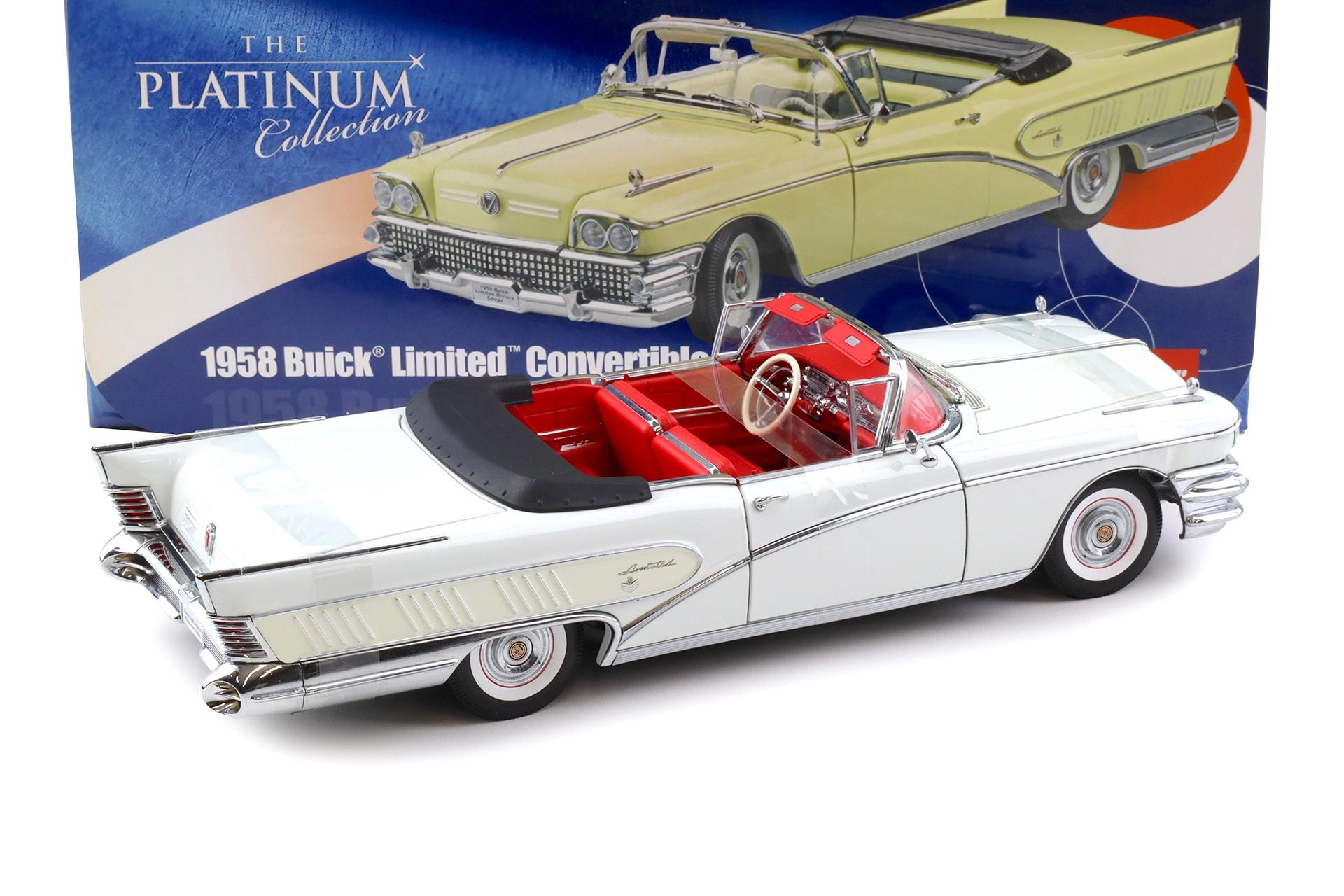 1:18 Sun Star 1958 Buick Limited Open Convertible glacier white