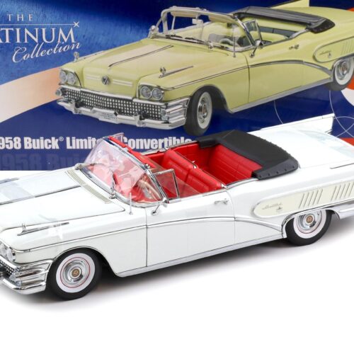 1:18 Sun Star 1958 Buick Limited Open Convertible glacier white