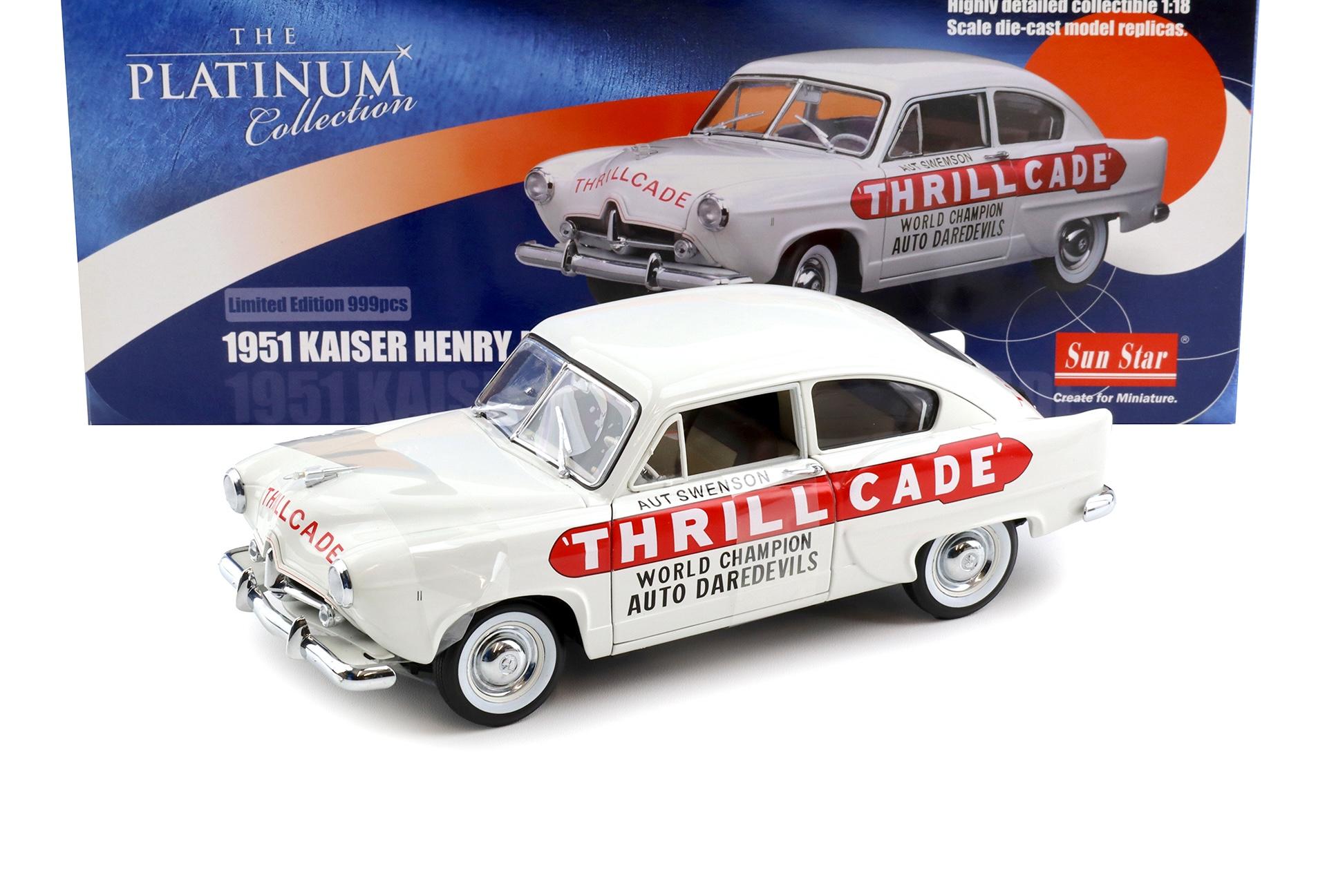 1:18 Sun Star Kaiser Henry J. THRILL CADE 1951 white