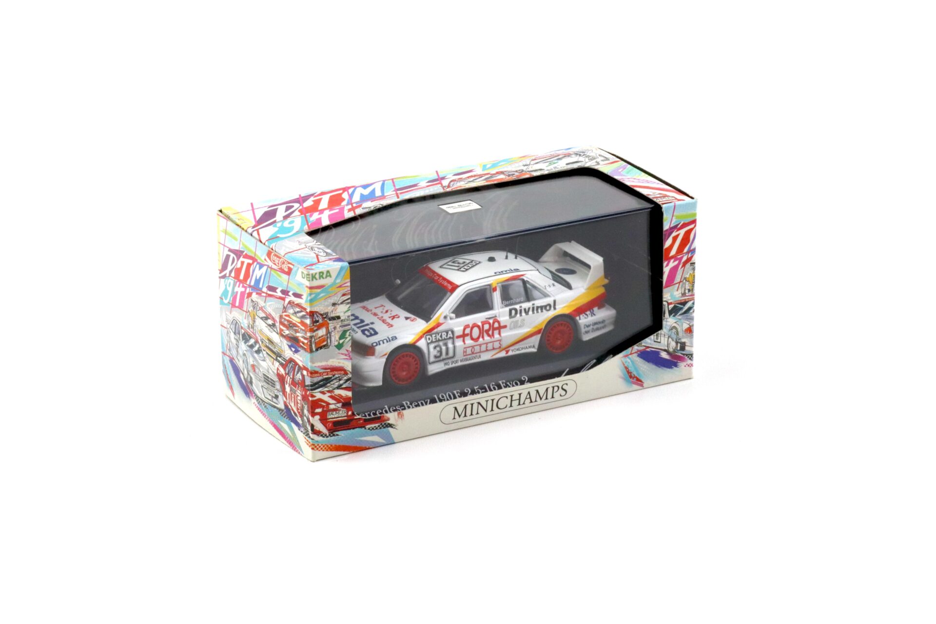 1:43 Minichamps Mercedes 190E Evo 2 DTM 1994 Team Bernhard #31 A.Bernhard