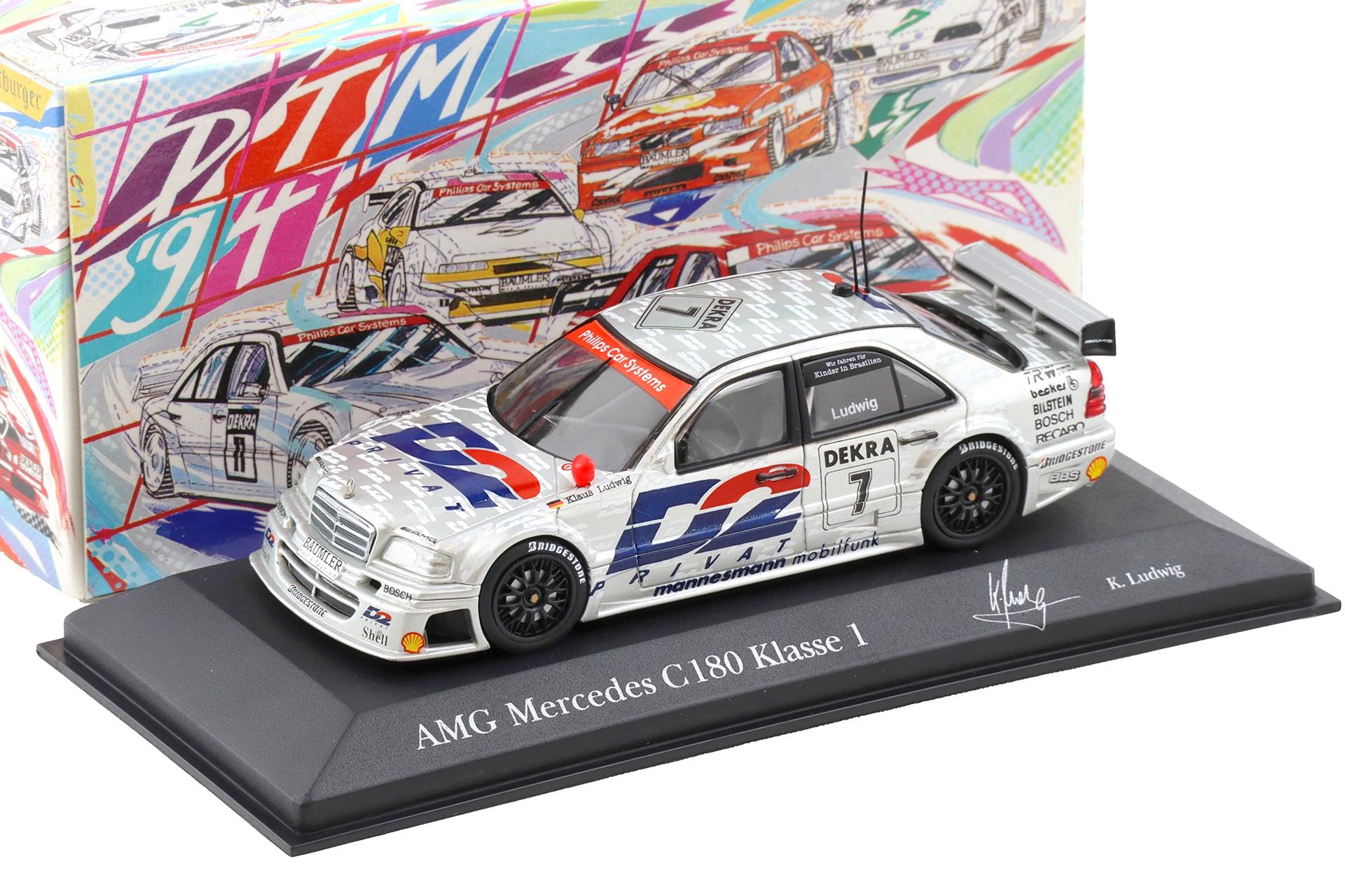 1:43 Minichamps Mercedes AMG C180 DTM 1994 Team AMG #7 K.Ludwig