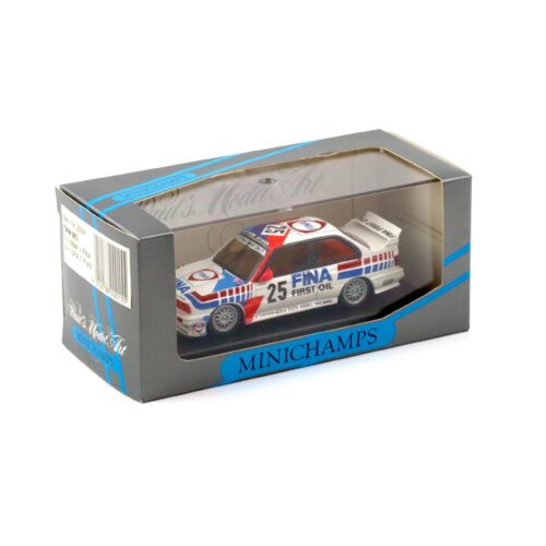 1:43 Minichamps BMW M3 E30 24h SPA 1st Place Schnitzer/ Fina #25