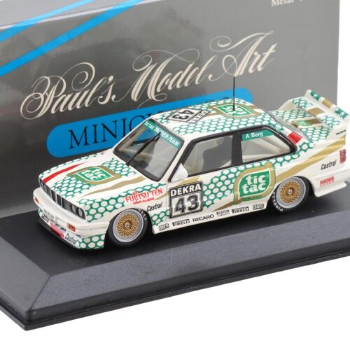 1:43 Minichamps BMW M3 E30 Sport Evo Team Tauber Tic Tac #43 A.Berg