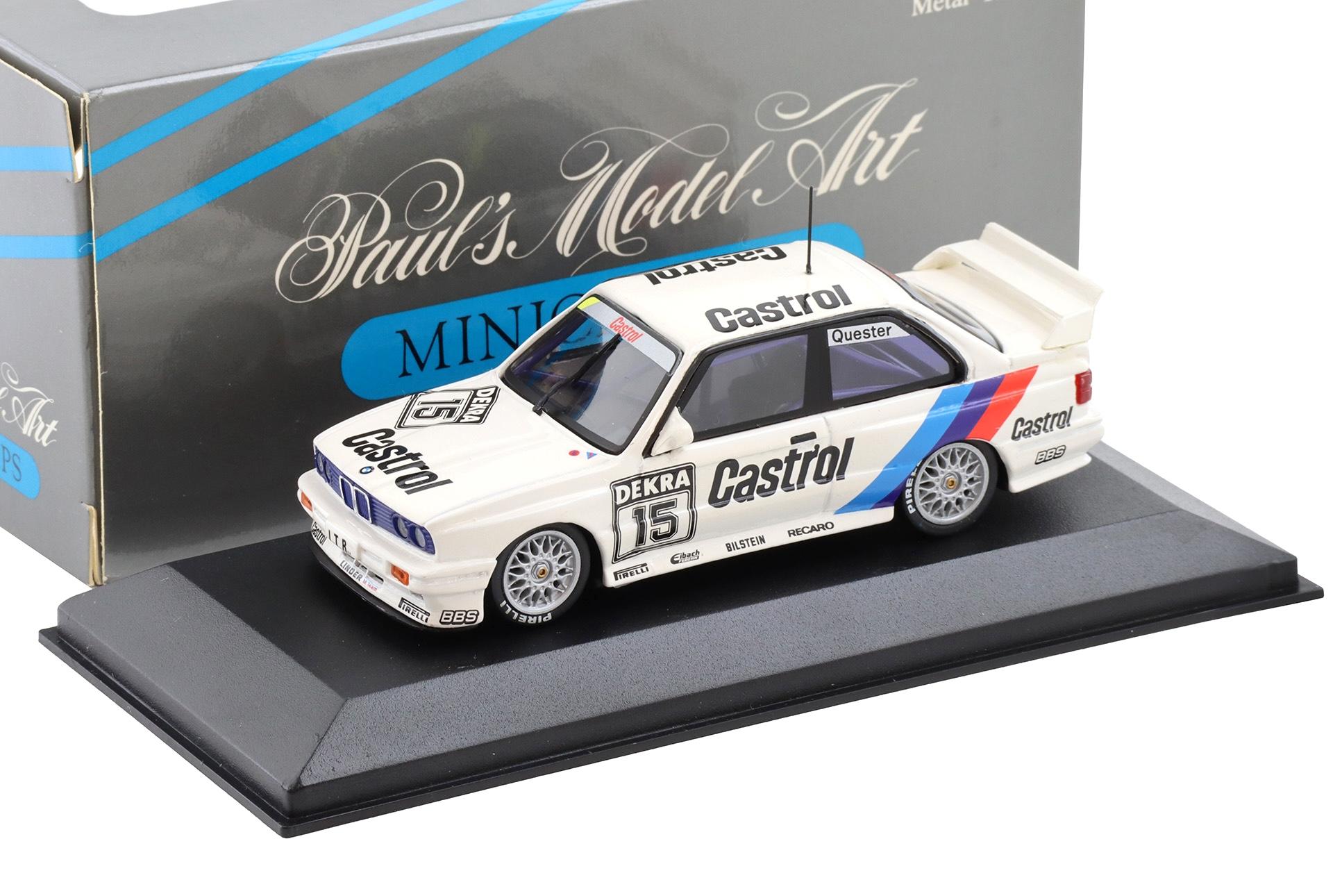 1:43 Minichamps BMW M3 E30 Sport Evo Team Linder #15 Quester Castrol