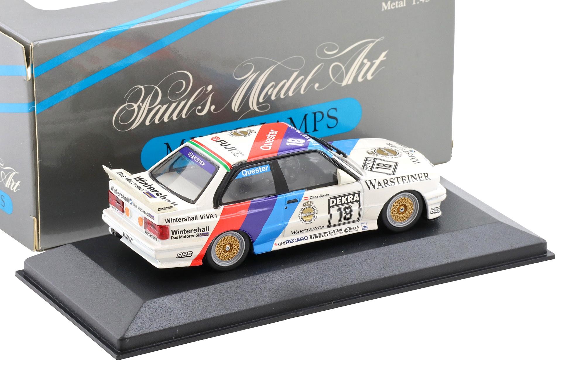 1:43 Minichamps BMW M3 E30 Team Zakspeed #18 Quester Warsteiner