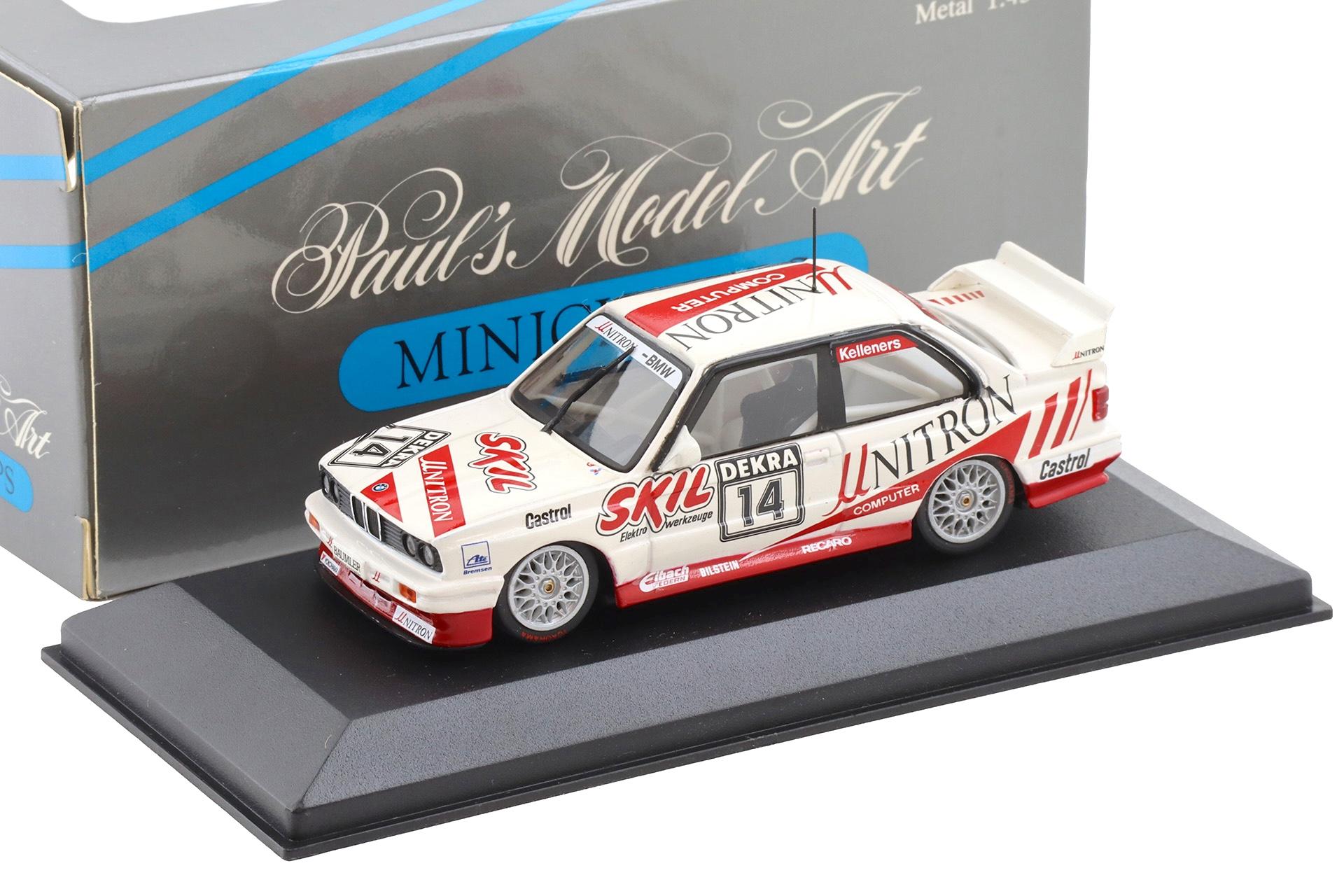 1:43 Minichamps BMW M3 E30 Sport Evo Team Unitron #14 Kelleners