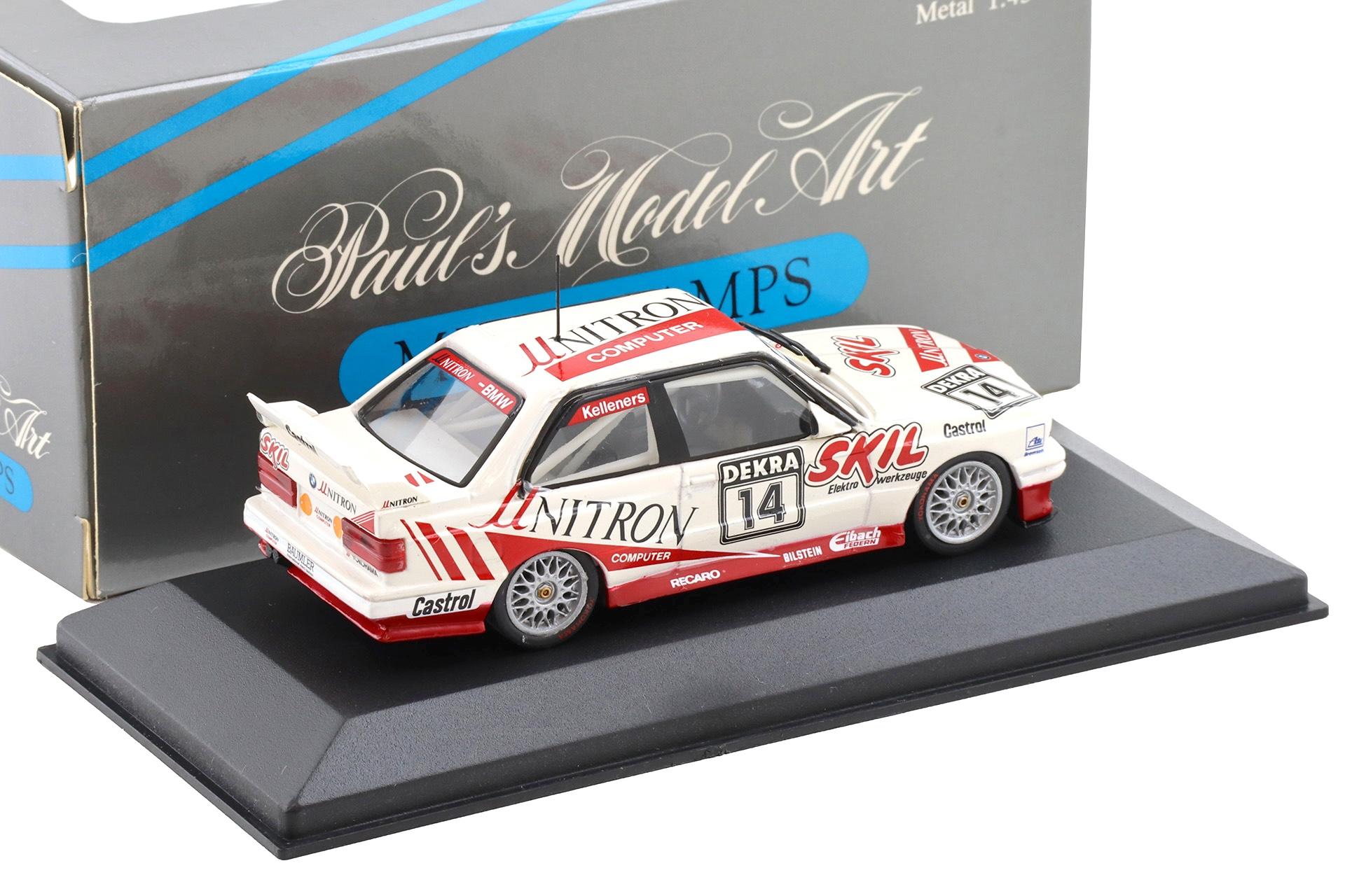 1:43 Minichamps BMW M3 E30 Sport Evo Team Unitron #14 Kelleners