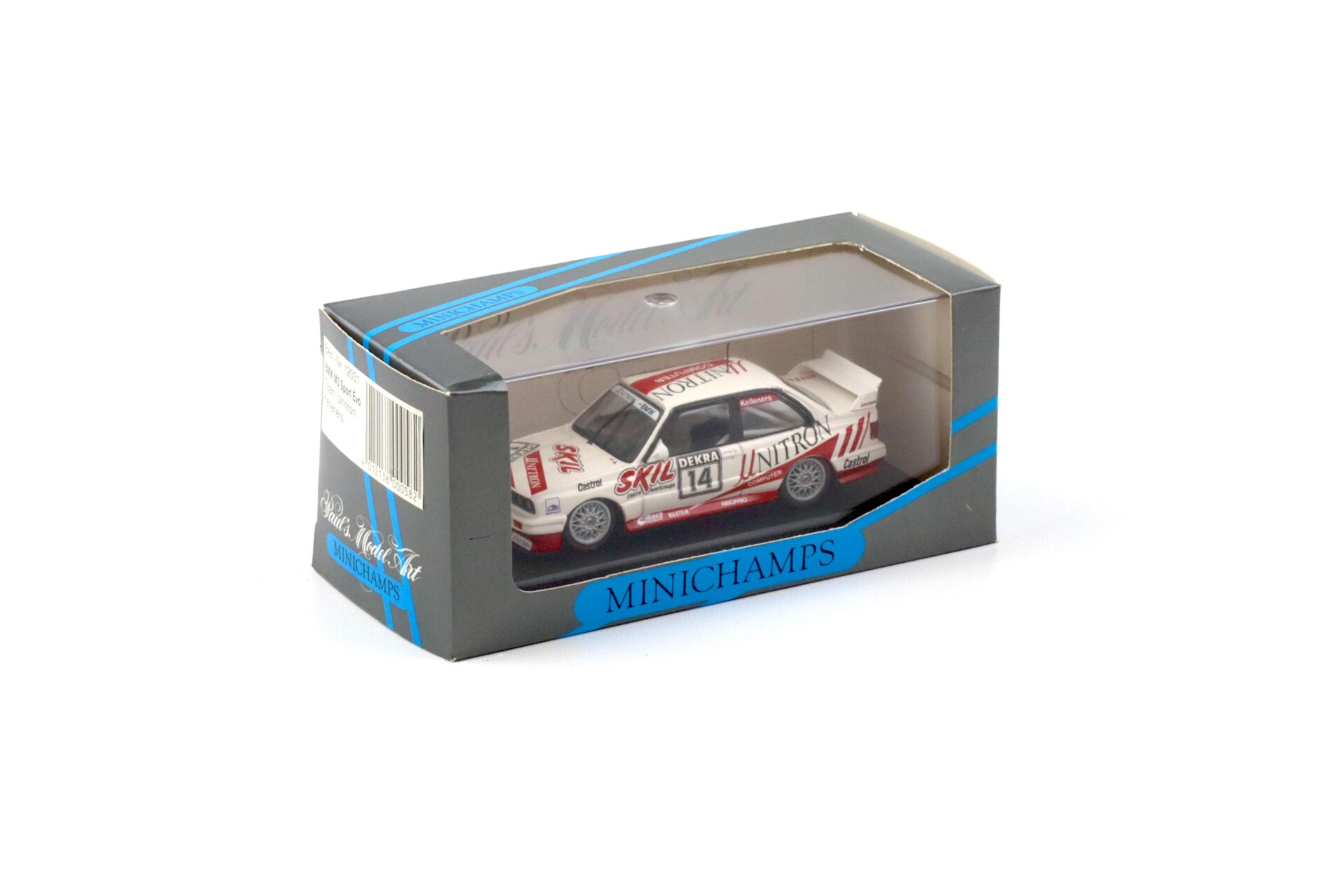 1:43 Minichamps BMW M3 E30 Sport Evo Team Unitron #14 Kelleners